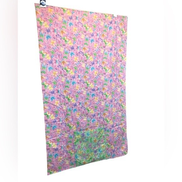 Quillow quilt/pillow‎ butterfly’s purple pink and green - Picture 7 of 11